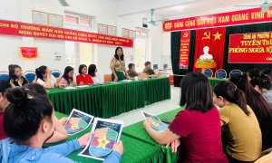 Công An Phường Quảng Châu tuyên truyền phòng ngừa tội phạm trên không gian mạng tại trường MN Quảng Châu