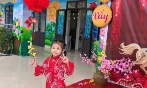 Trẻ tham gia Hội Xuân tại trường Mầm Non Quảng Châu năm học 2025-2026